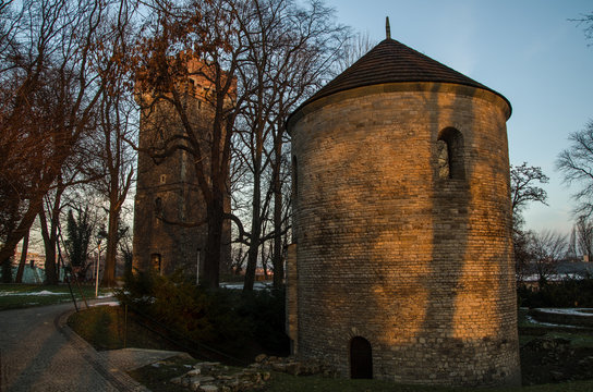 The Rotunda of Saint Nicholas and the Piast Tower in Castle hill, Cieszyn, Poland
