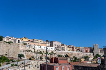 The city of Cagliari on a sunny summer day
