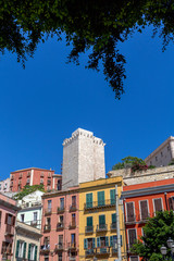 The city of Cagliari on a sunny summer day