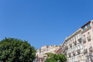 The city of Cagliari on a sunny summer day