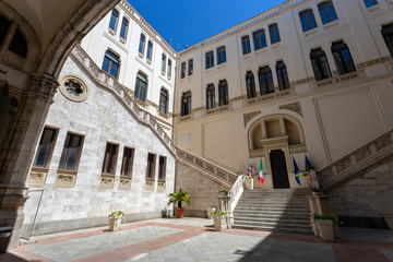 Fototapeta na wymiar The Civic Palace (Palazzo Civico di Cagliari) in Cagliari, Italy.