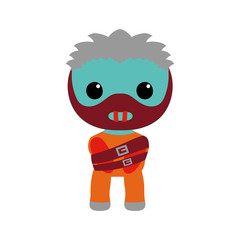 Isolated costume kuwaii colorful icon cute - Vector