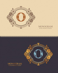 Letter emblem O template, Monogram design elements, Calligraphic graceful template, Elegant line art logo, Business sign for Royalty, Boutique, Cafe, Hotel, Heraldic, Jewelry, Wine