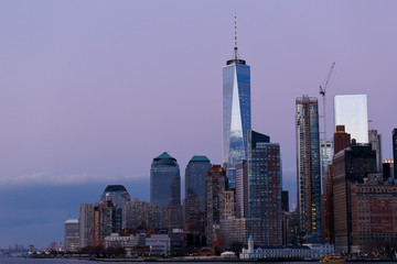 Fototapeta na wymiar Downtown New York City skyline in the afternoon.