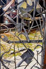 Texture.Different items made by a blacksmith, combined together. Forge.