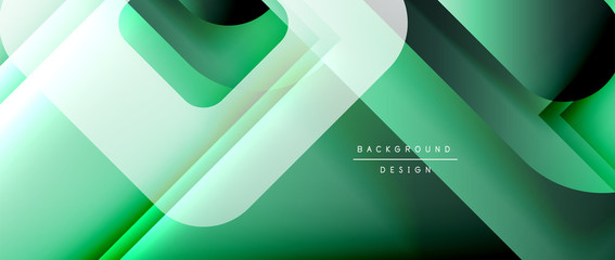 Vector geometric abstract background with lines and modern forms. Fluid gradient with abstract round shapes and shadow and light effects