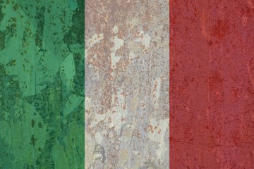 Italian Flag of Italy, texturised background