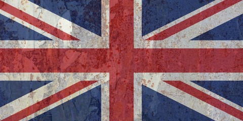 British Flag of United Kingdom, texturised background