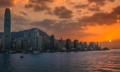 West Hong Kong Island At Sunset