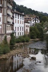 Fototapeta na wymiar Classic Basque architecture in Elizondo, Navarre