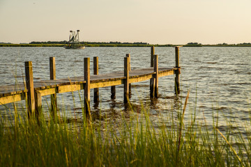 Fototapeta premium Shrimp boat and dock