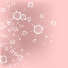 Virtual molecule background pattern