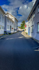 Fototapeta na wymiar Songnestrand Egersund old small town