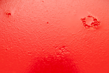 Macro photo, texture of watermelon jelly (Selective focus)