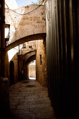 Jerusalem street travel on holy land