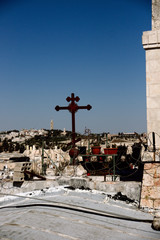 Jerusalem street travel on holy land
