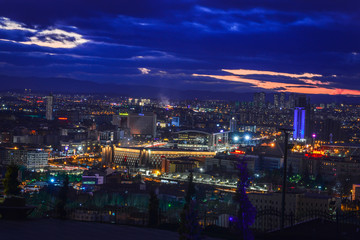Ankara cityscape at night - Ankara, Turkey