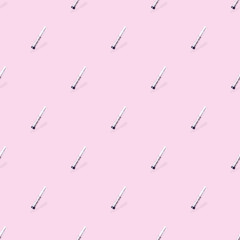 medicine and emergency seamless pattern. medical syringe over vibrant color background. minimal. isometric. background backdrop