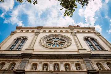 Facade of the church - basilica de Santa María in Mataró, Barcelona