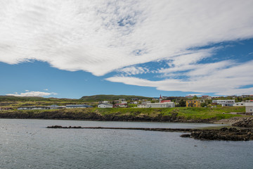 Town of Vopnafjordur in Iceland