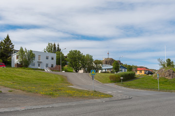 Town of Vopnafjordur in Iceland