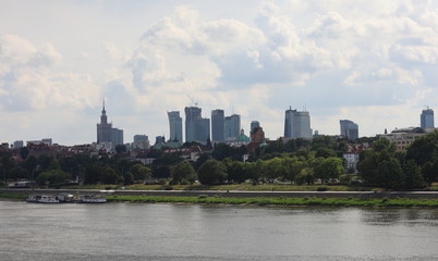 Fototapeta na wymiar Warsaw on the Vistula River, Poland