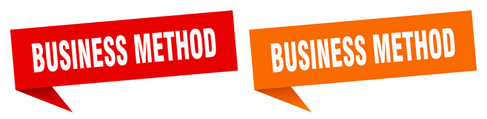 business method banner sign. business method speech bubble label set