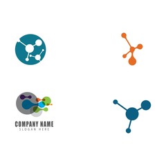 Set Molecule vector illustration design