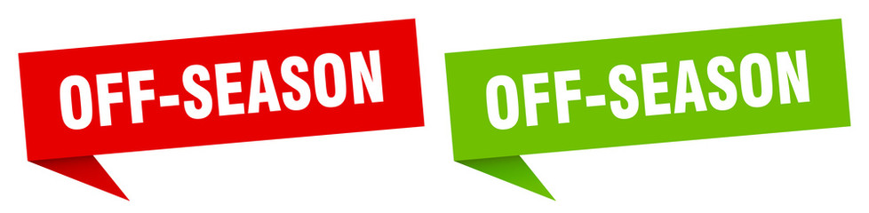 off-season banner sign. off-season speech bubble label set