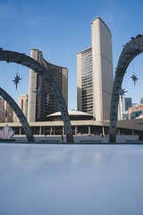 Fototapeta premium Toronto City Hall podczas cichej zimy
