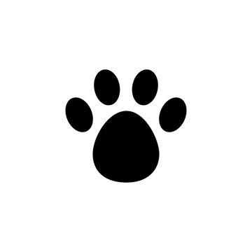 Paw sillhouette. Logo icon vector.