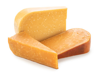 piece of cheese isolated on white background