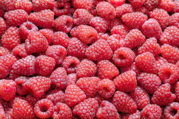 Fresh raspberries background