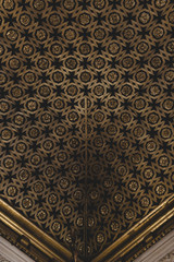 Decorative ceiling in Royal Alcazar Palace of Seville