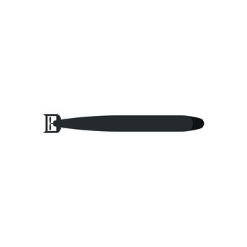 recommend clip art: Torpedo weapon vector icon in flat illustration