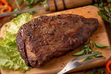 grilled beef steak