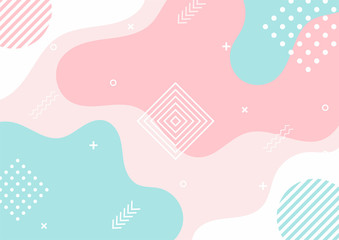 modern colorful pastel gradient abstract geometric shape. memphis style background. vector illustration.