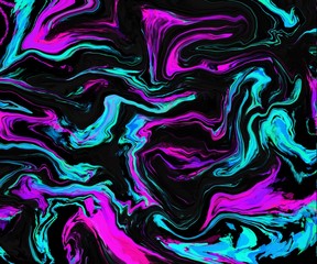 Obraz premium blue pink psychedelic swirl trippy artwork abstract acrylic background