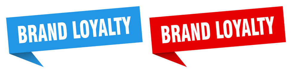 brand loyalty banner sign. brand loyalty speech bubble label set
