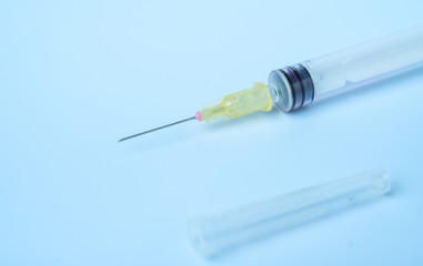 syringe on white