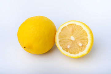 lemon on a white