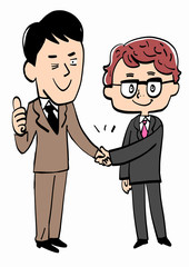 ビジネスマンとパートナー