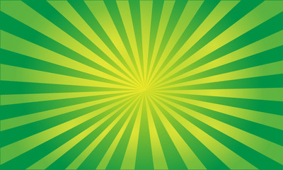 Sunshine vector background with light gradient. Abstract green wallpaper for banner.