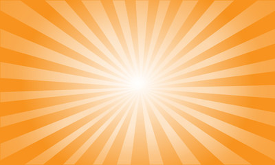 Sunshine vector background with light gradient. Abstract orange wallpaper for banner.