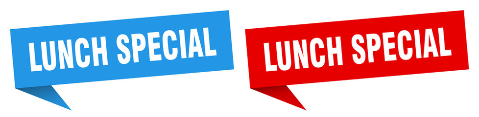 lunch special banner sign. lunch special speech bubble label set