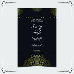 Mandala template with elegant, classic elements. Great for invitation, flyer, menu, brochure, background Premium Vector