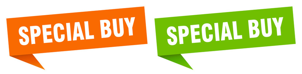 special buy banner sign. special buy speech bubble label set