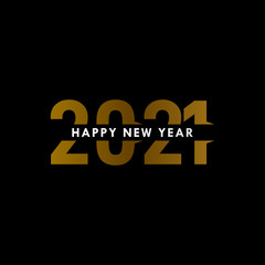 Happy New Years 2021 Celebration Vector Template Design Illustration