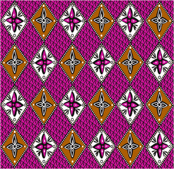 seamless ethnic geometric pattern with geometric elements
