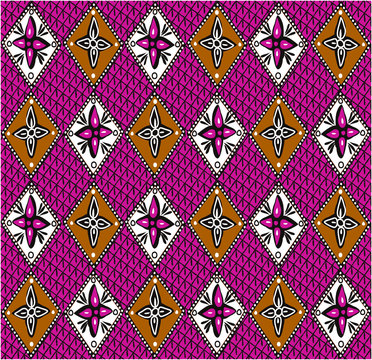 seamless ethnic geometric pattern with geometric elements
